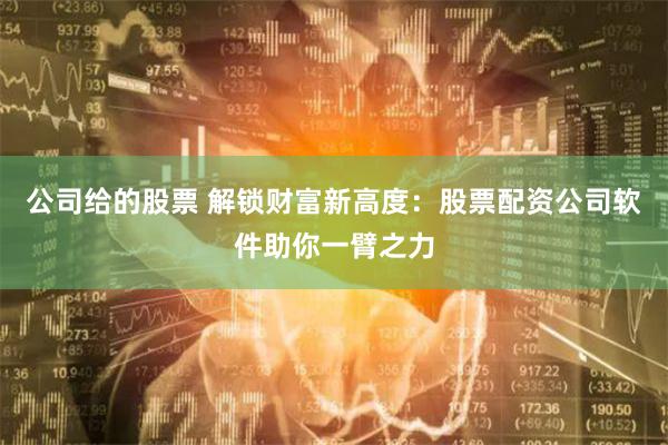 公司给的股票 解锁财富新高度：股票配资公司软件助你一臂之力